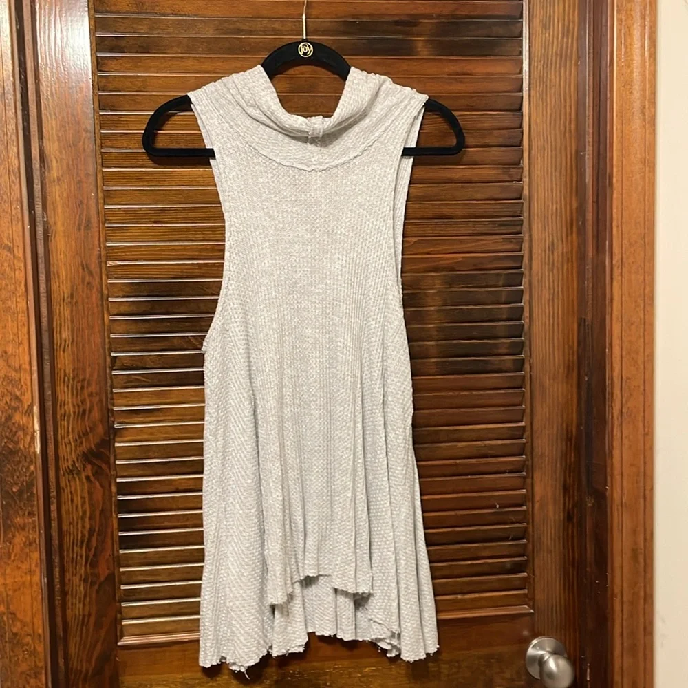 Free People Grey Swing It Cowl Neck Sleeveless Top - Picture 9 of 9
